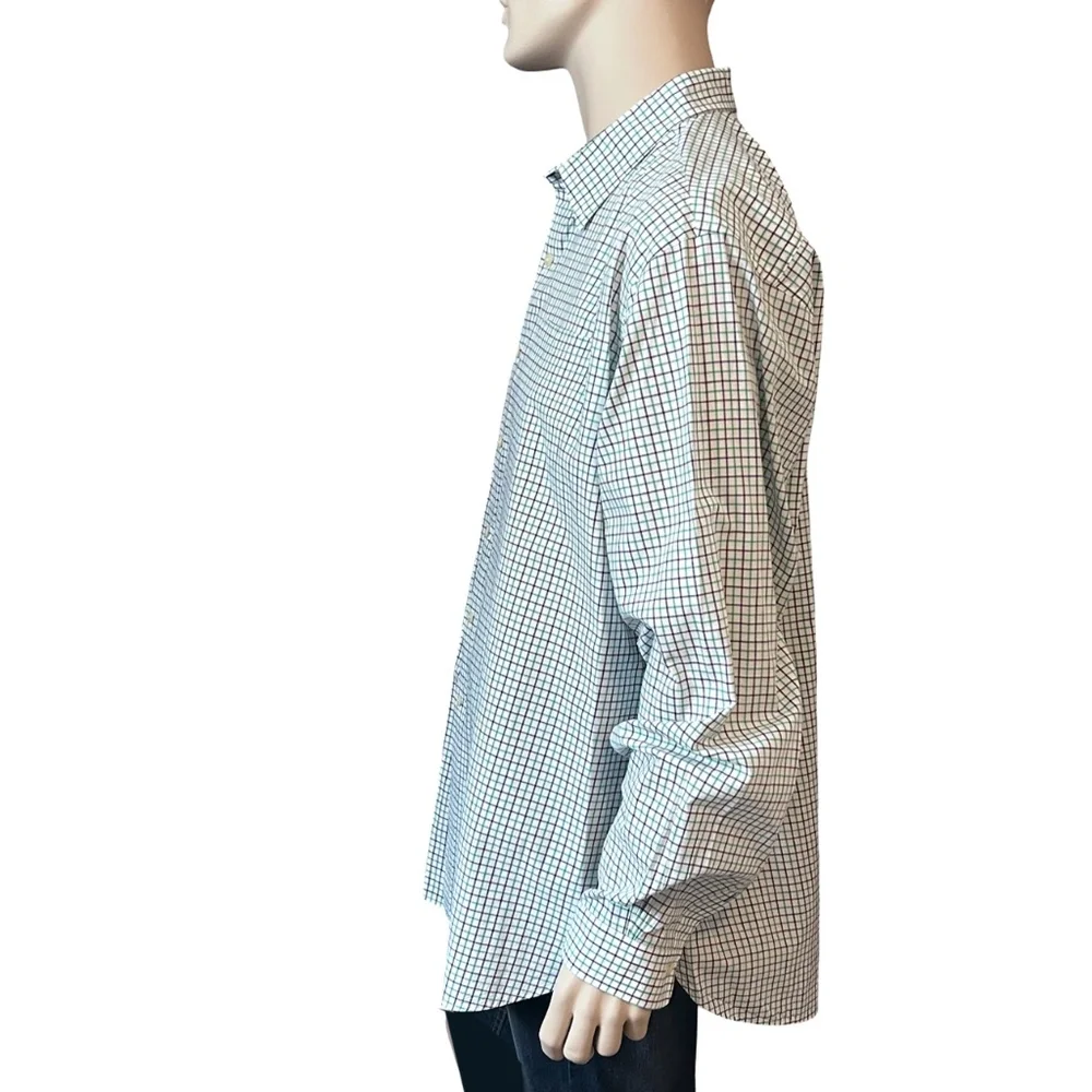 Brooks Brothers Shirt All Cotton Long Sleeve Button Down Windowpane Check - Picture 6 of 14
